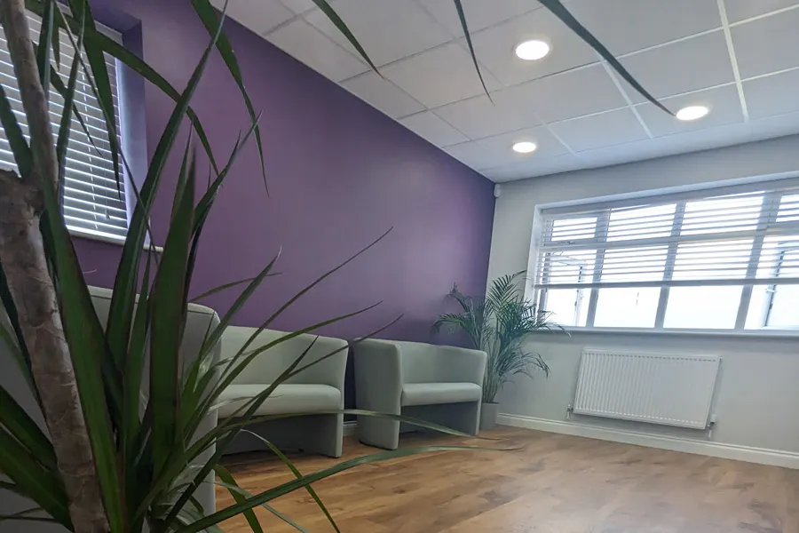 The waiting area